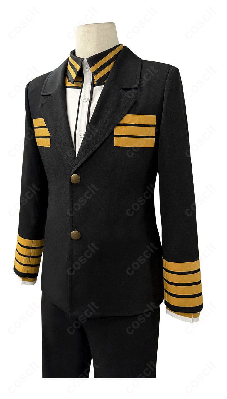 日本三國 大和制服コスプレ衣装のジャケット左側に施されたライン装飾の詳細画像