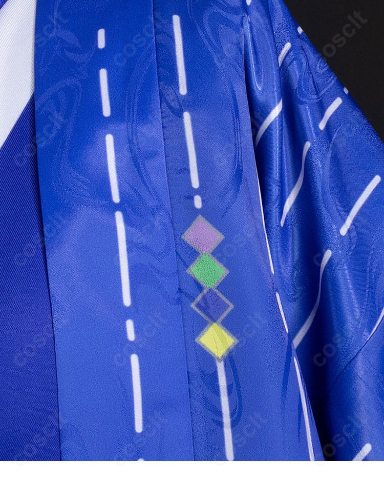 伊波ライ 極楽湯コラボ和装Ver. 羽織の前合わせ部分と装飾の詳細