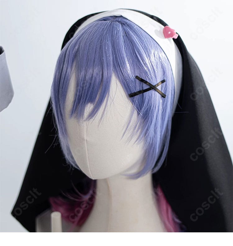 初音ミク ラビットホール シスターVer.のハート型ヘアクリップとヘアピンを紹介する髪飾りのディテール画像