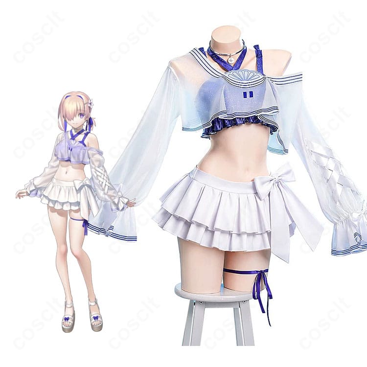 Fate/Grand Order マシュ・キリエライト 霊衣「常夏の水着Ver.03」のキャラクター画像とコスプレ衣装の比較