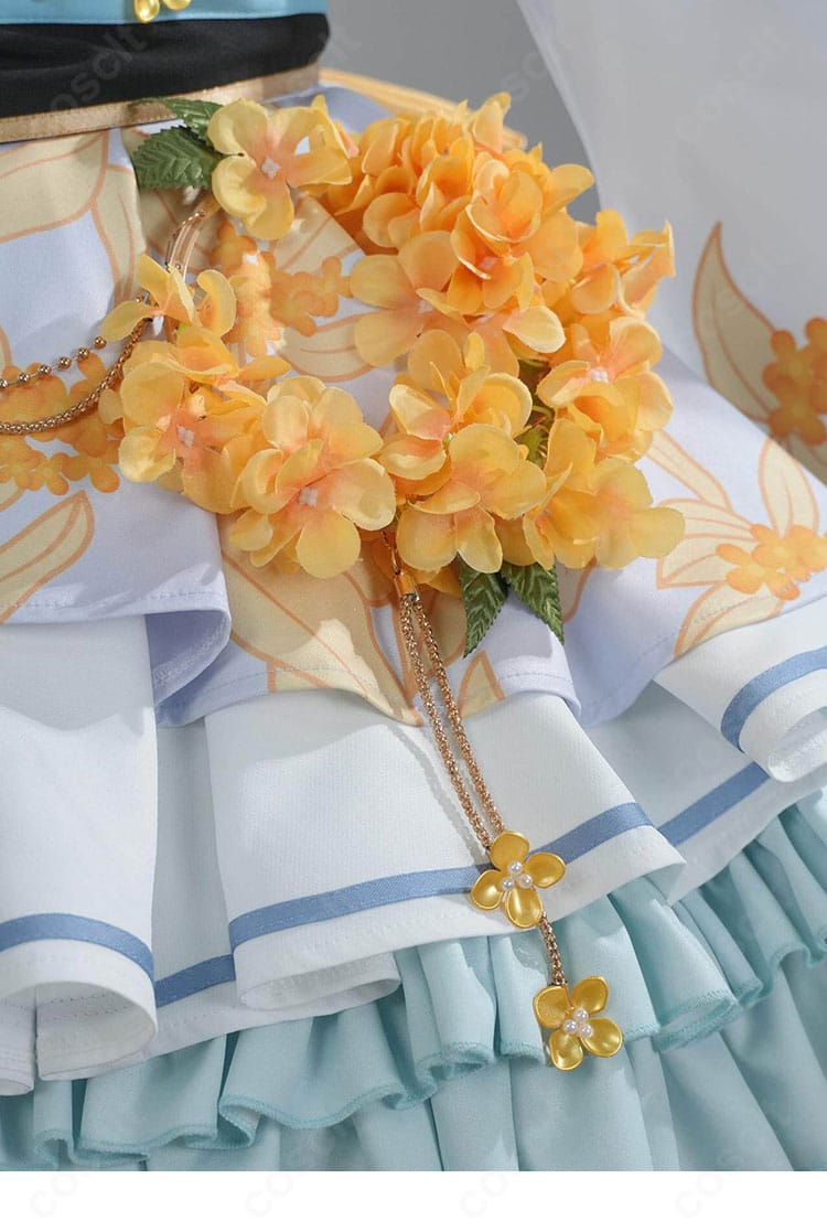 白上フブキ衣装に用いる花飾りのクローズアップ