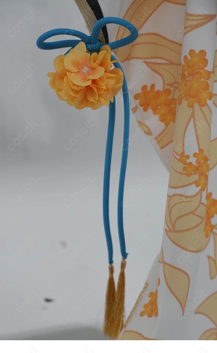 白上フブキ衣装の袖に合わせる花飾りの拡大画像