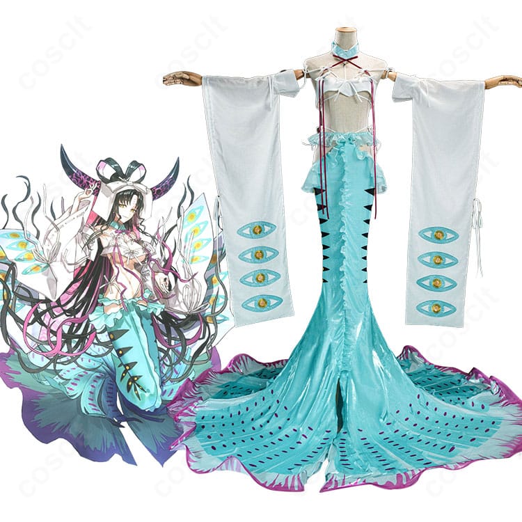 Fate/Grand Order 殺生院キアラ(水着)霊基再臨第三段階のキャラクターイメージとコスプレ衣装の比較画像