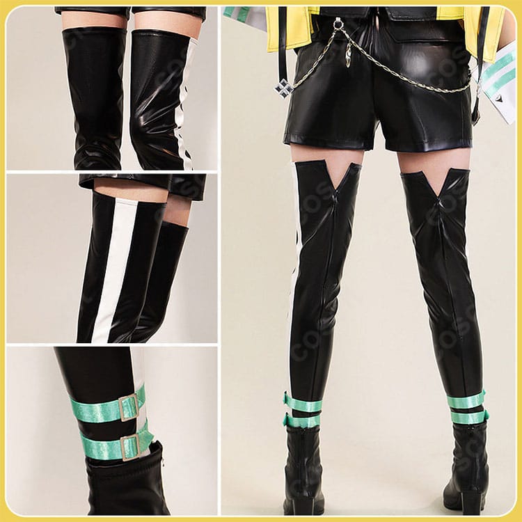 ルーラーシップ コスプレ衣装のレッグカバーとショートパンツのディテール