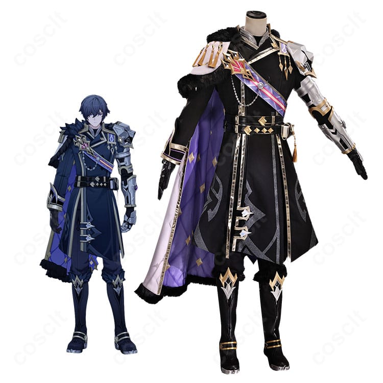原神 バレリーのキャラクター画像とコスプレ衣装の商品画像を並べた展示
