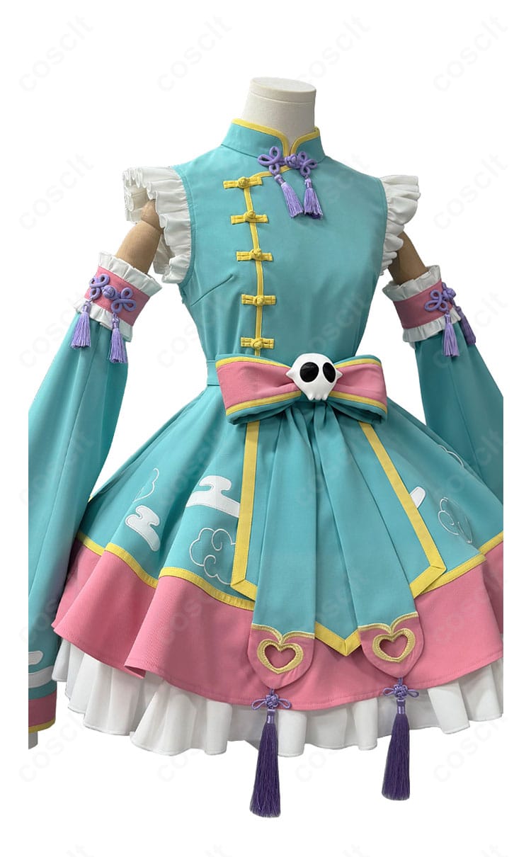 地縛少年花子くん2 八尋寧々 ゆめかわチャイナVer. コスプレ衣装の右側ディテールを紹介する画像