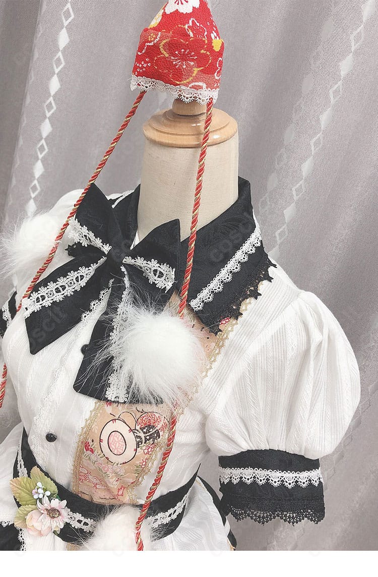 東方ダンマクカグラ 射命丸 文 コスプレ衣装の襟元ディテール