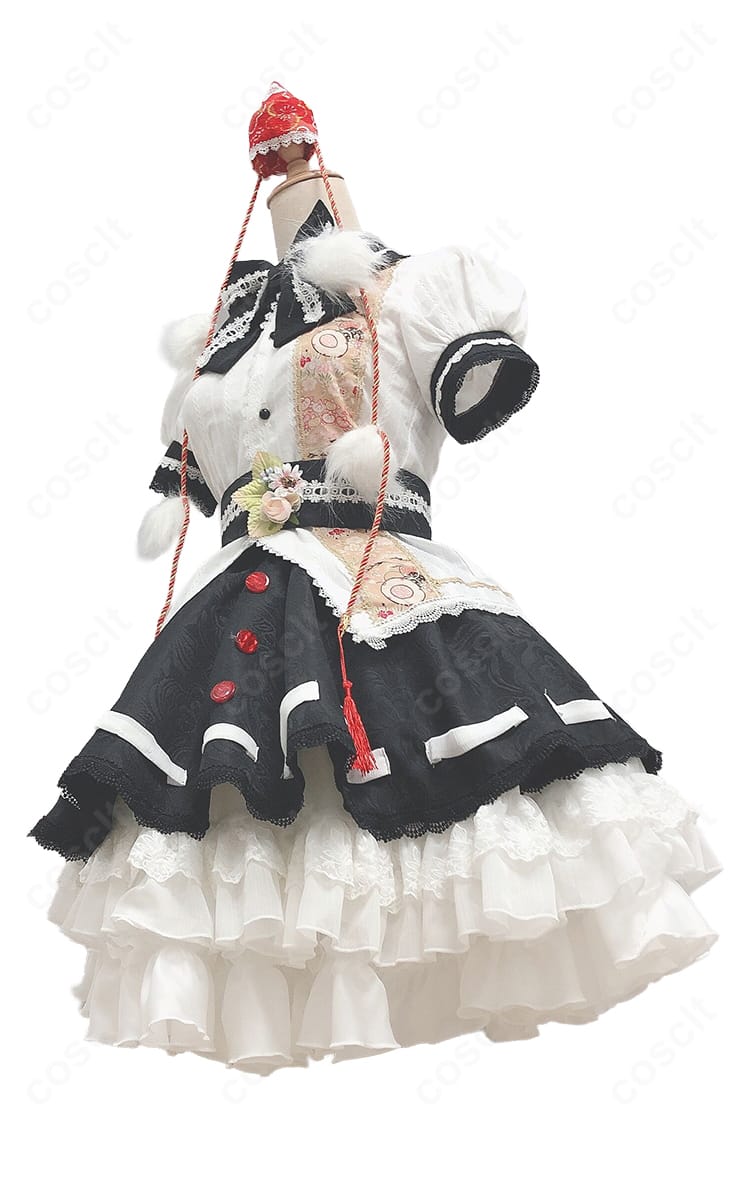 東方ダンマクカグラ 射命丸 文 コスプレ衣装の左側ディテール