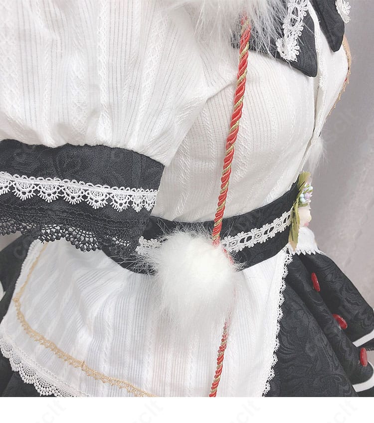 東方ダンマクカグラ 射命丸 文 コスプレ衣装の腰まわり装飾ディテール