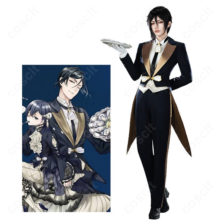 黒執事 セバスチャン・ミカエリスのキャラクターイラストと牡蠣モチーフのコスプレ衣装の商品画像