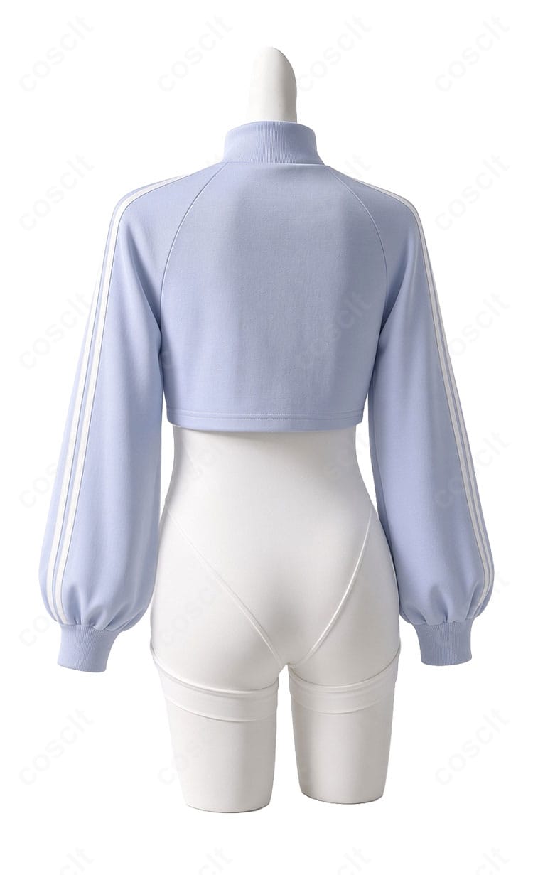 一之瀬アスナ スポーツウェア風コスプレ衣装の背面画像。ジャケットとボディスーツを後ろから見た様子