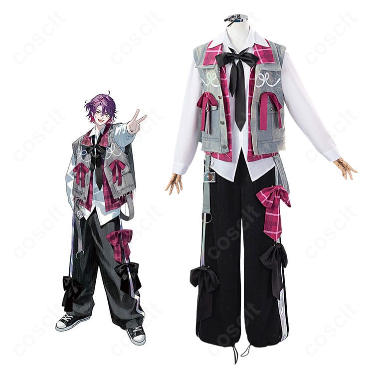 にじさんじ VOLTACTION 3rd Anniversary 渡会雲雀のキャラクター画像とリボンコーデのコスプレ衣装商品画像