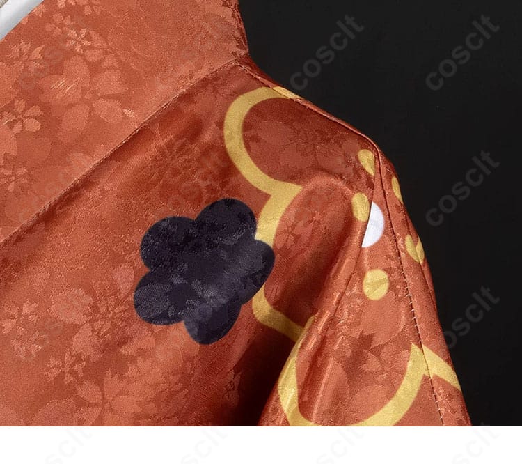 神様はじめました 桃園奈々生の着物、肩部分の装飾デザインを写した詳細画像