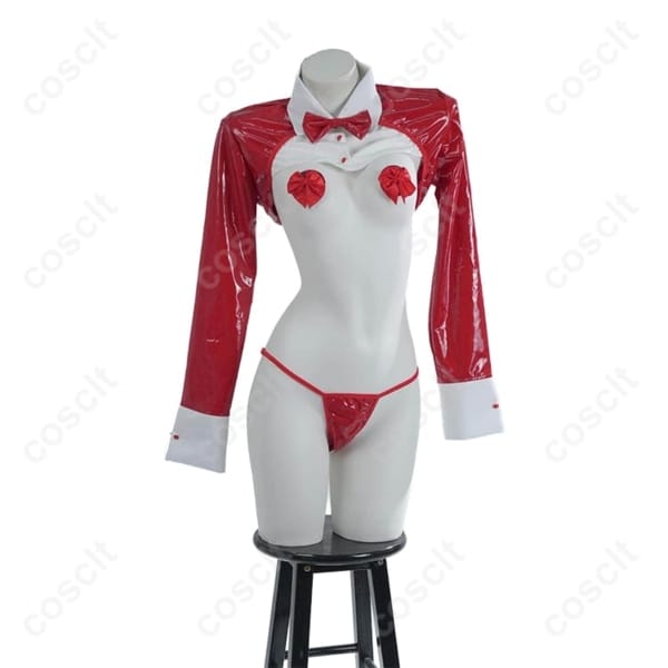 逆バニー レッド×ホワイト コスプレ衣装