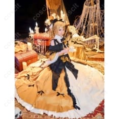 悪ノ娘 鏡音リン コスプレ衣装 ゴールドドレス - 3枚目の画像（サムネイル）