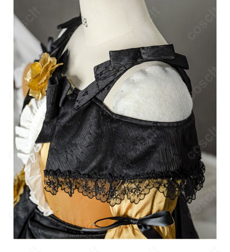 悪ノ娘 鏡音リン コスプレ衣装の肩まわりの装飾を示す部分拡大画像