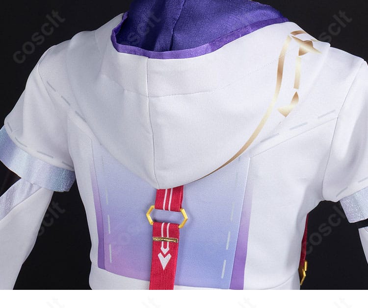 女主人公 進化テスト版コスプレ衣装の上半身と衣装装飾部分の詳細画像