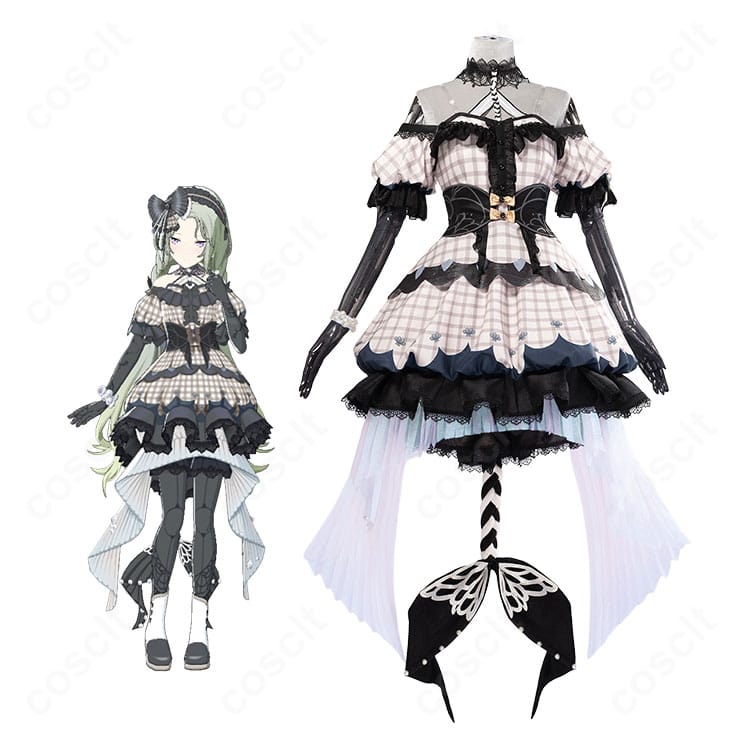 プロセカ 草薙寧々［あなたのような“わたし”に］特訓後のキャラクターイラストとマーメイドールのコスプレ衣装を並べた画像