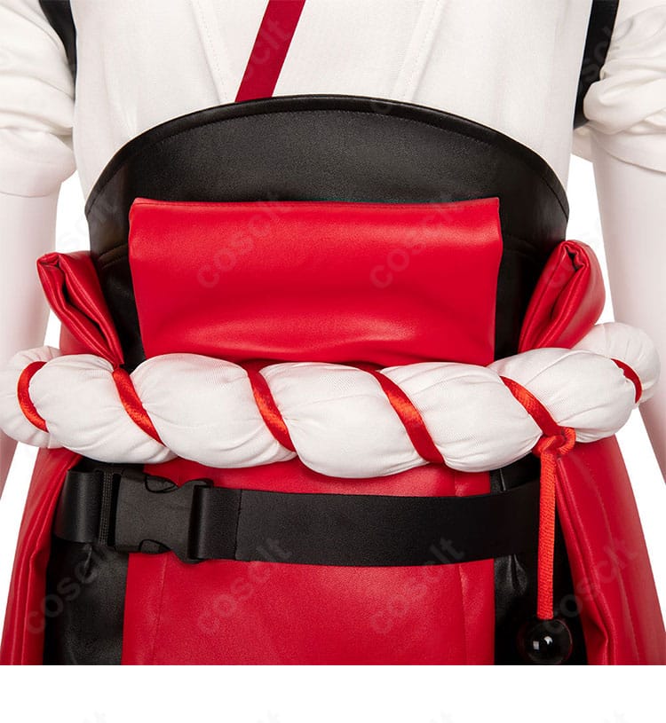 オーバーウォッチ2 キリコ衣装の腰封フロント。立体裁断でフィット感の高い作りを強調