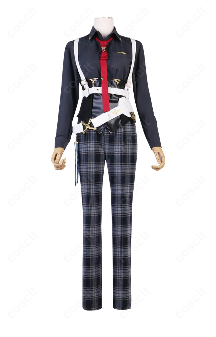 にじさんじEN ヘックス・ヘイワイヤー シャツ＆ズボンのみの正面スタイル。軽装でも映えるスマートな着こなし例。