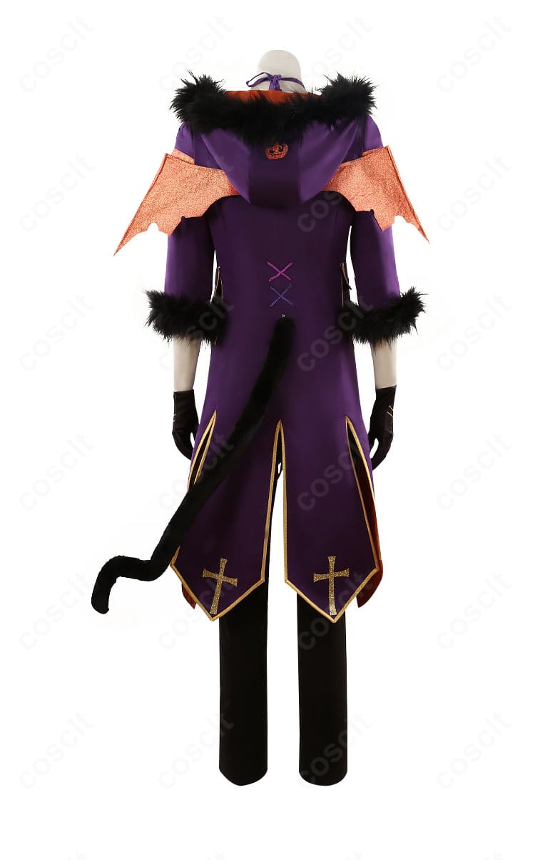 Trickstar ハロウィン コート＆ズボンのサイドディテール。立体裁断で動きやすく、ステップ時の可動域を意識した縫製ラインを示す写真。