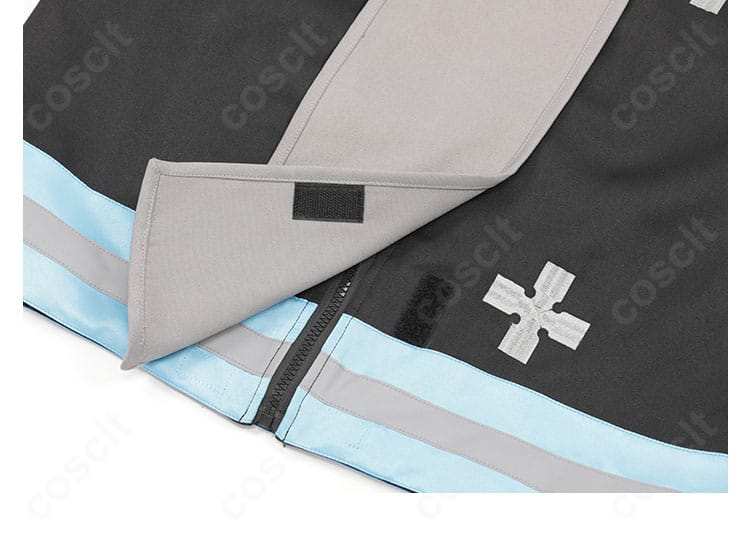 森羅日下部コスプレ 上衣フロントジッパーの引き手と縫製ディテール