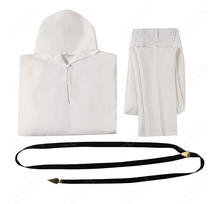 エルキドゥ コスプレ衣装のセット内容一覧。上着・ズボン・ネックレスの3点が並ぶ。