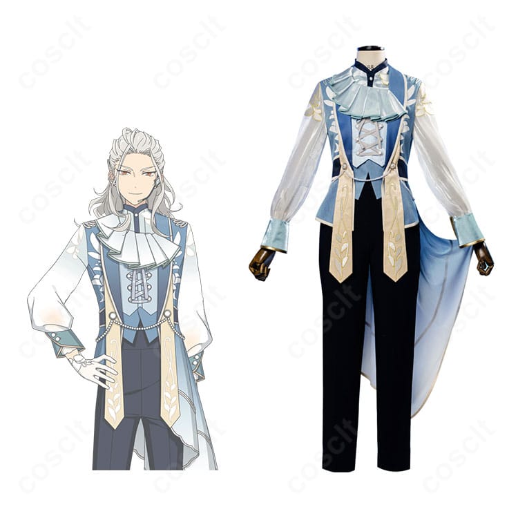 あんさんぶるスターズ！！ 乱凪砂 シークレットスカイ衣装とキャラクター比較イメージ。配色と装飾を忠実再現。