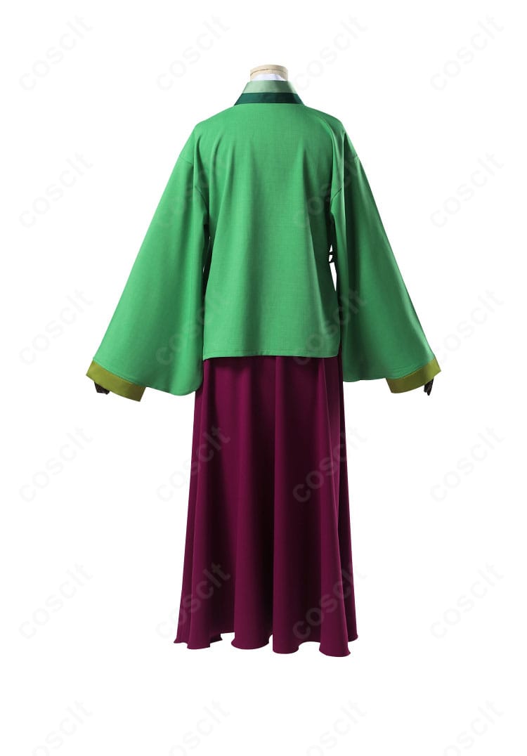 猫猫コスプレ衣装の背面スタイル。背面の落ち感や紐の配置、スカートの分量感などディテールを確認できる画像