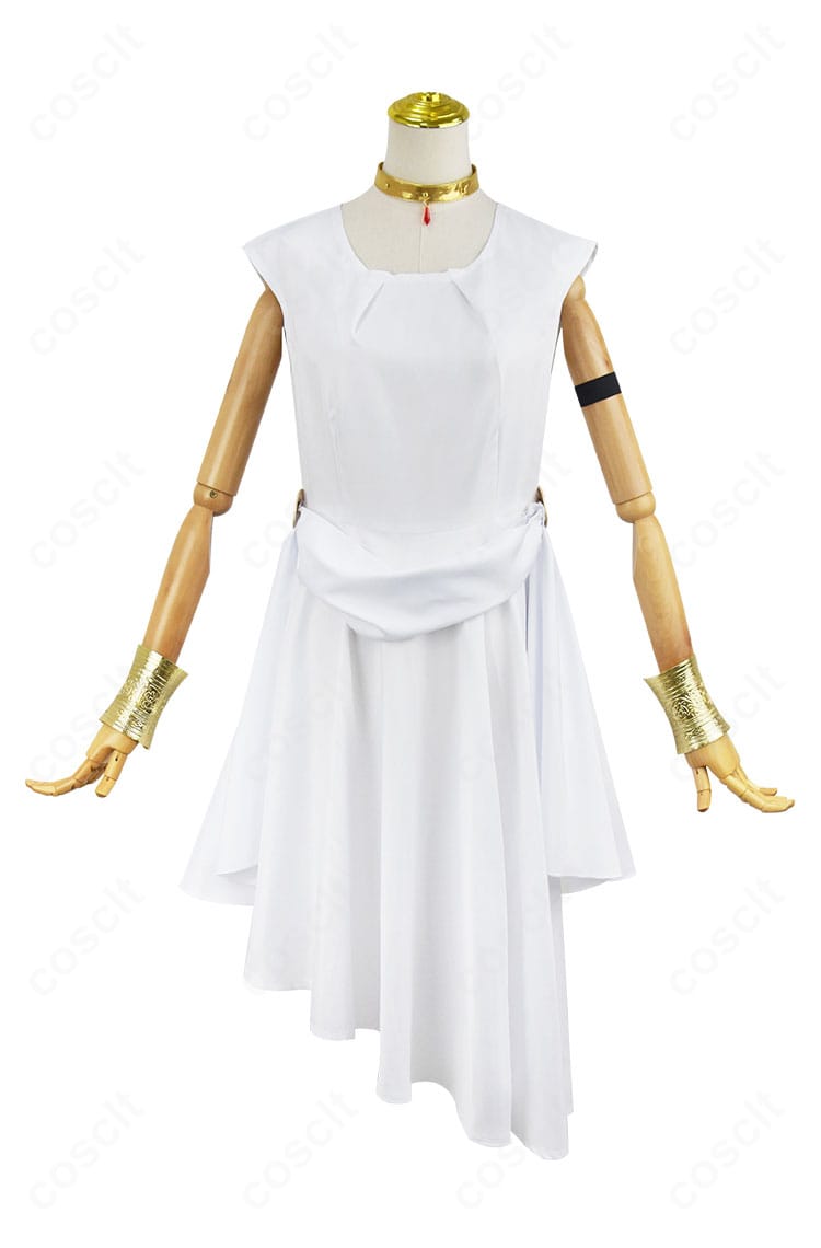 葬送のフリーレン フランメ 通常衣装コスプレの正面全体写真。マットな生地感でイベントでも快適に着用可能。