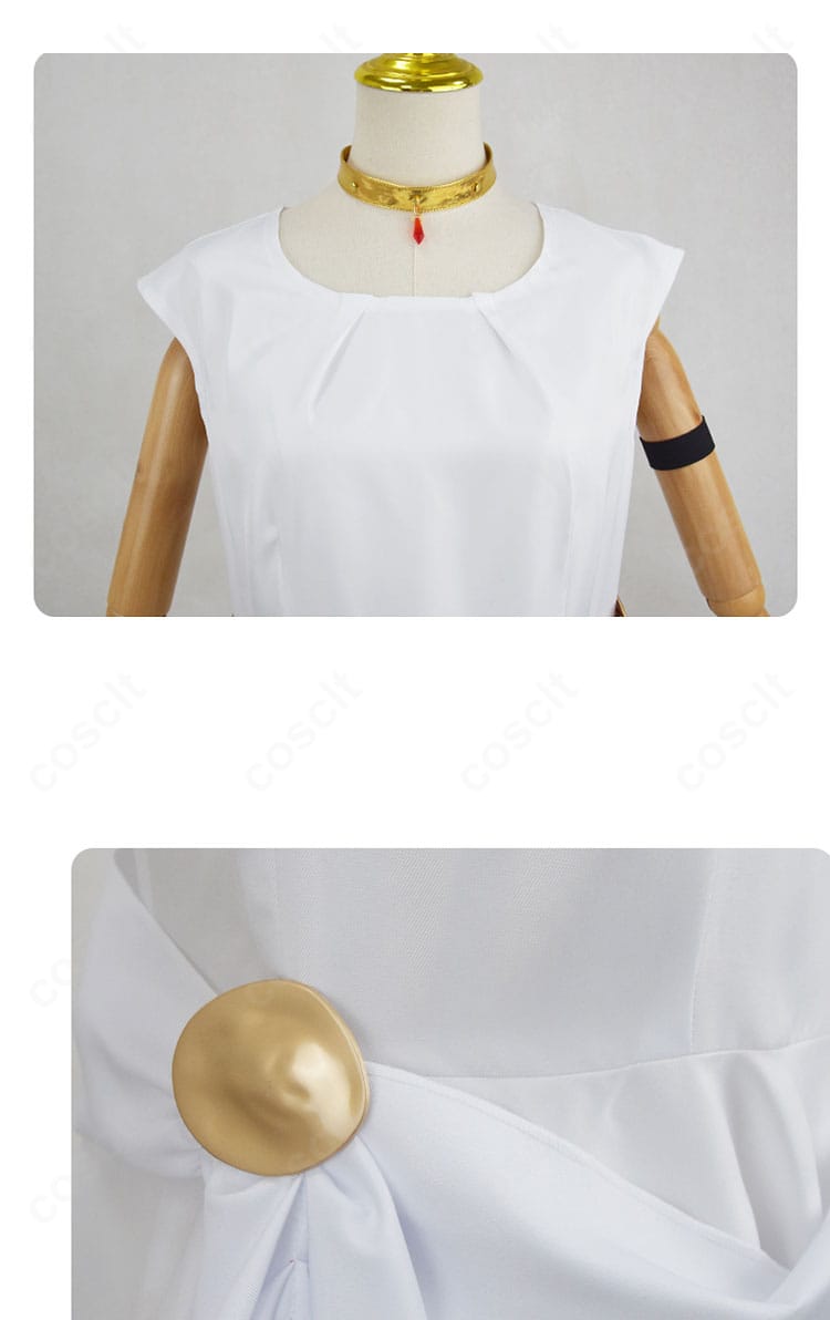 葬送のフリーレン フランメ 通常衣装コスプレの装飾ディテールアップ。刺繍と小物の質感・縫い目の仕上げを拡大で確認。