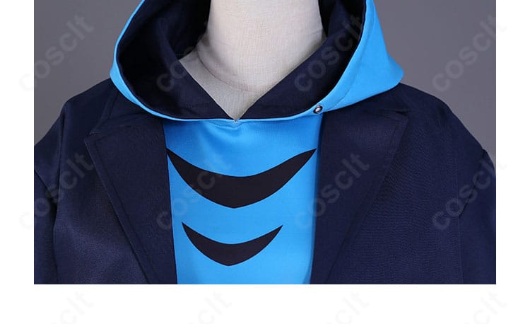 麻中 蓬 コスプレ 上衣ネックラインの刺繍ディテール。原作準拠の精密仕上げ