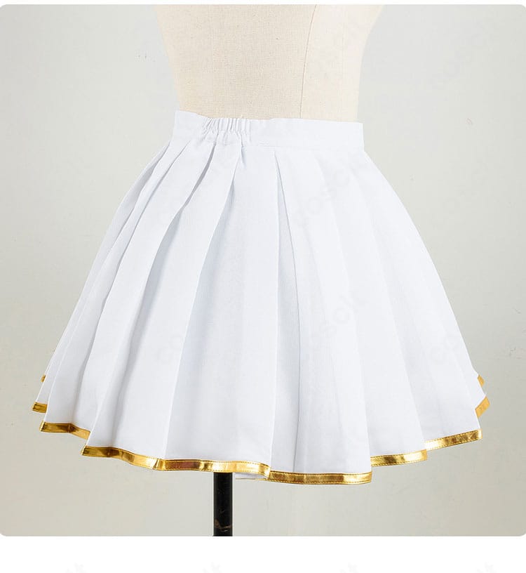 ウマ娘 ライスシャワー衣装のスカート拡大。多層フリルと雪モチーフ柄、適度なハリによる美しい広がりを写したディテール写真