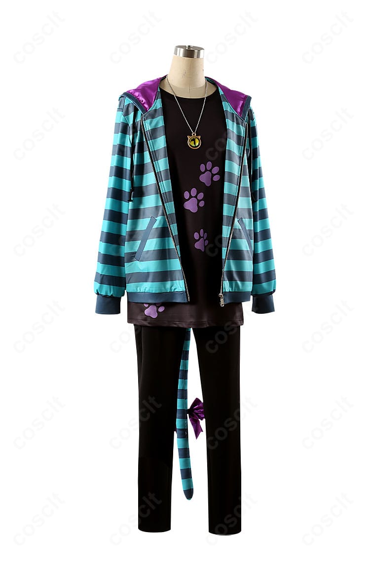 ブルーロック 蜂楽廻 Alice ver. コスプレ衣装の側面。コートのシルエットとレイヤー感、動きやすい設計を確認。