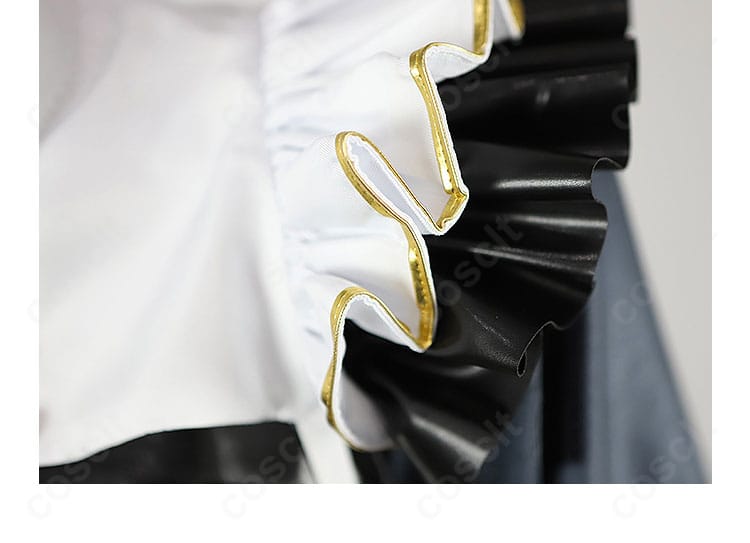 NIKKE ブラン ビューティフルデイズ 肩飾りクローズアップ。条紋デザインの質感と縫製を撮影