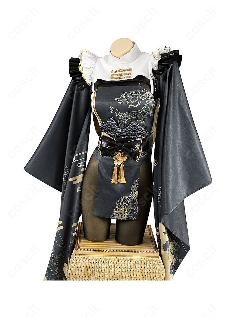 NIKKE ブラン ビューティフルデイズのコスプレ衣装 正面全体。上品配色とコルセットでシルエット美を表現