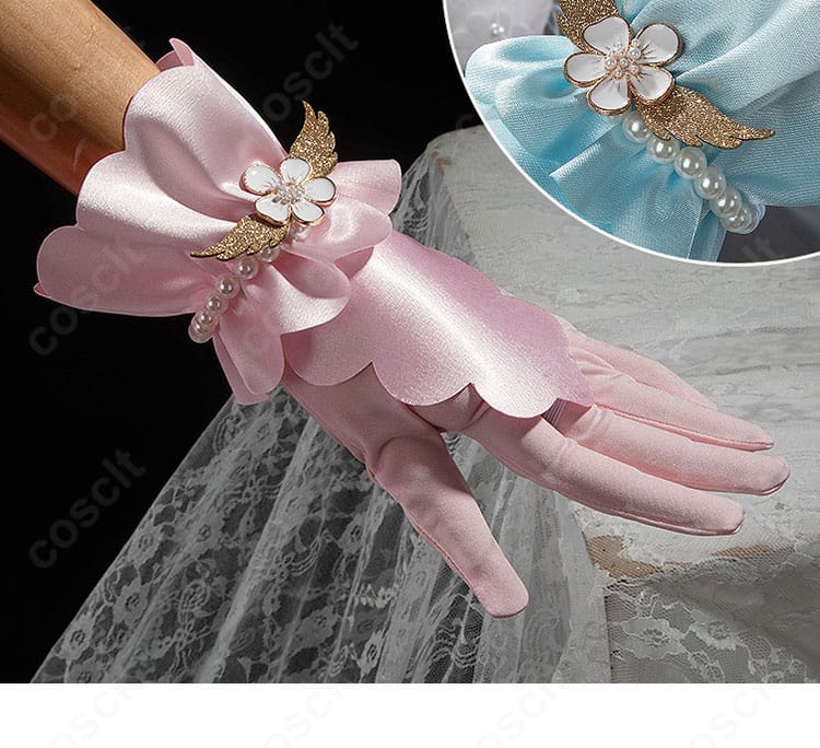 ダンス用手袋のディテール。指先の縫い目やフィット感を示す仕上がり。