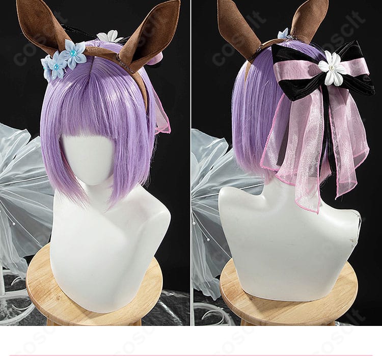 ヘアアクセサリーの細部。カラーリングと形状がキャラクターらしさを引き立てる。