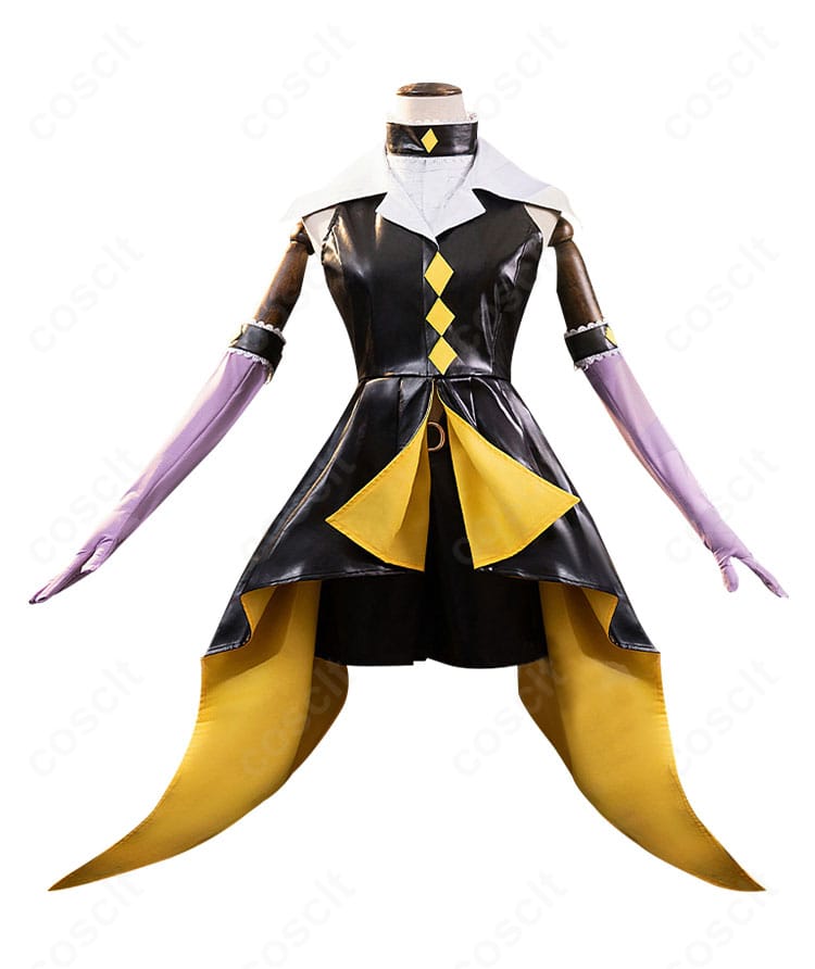 しゅごキャラ! ほしな歌唄 ブラックダイヤモンド衣装の正面全体。トップスとショートパンツ、つけ襟のデザインを確認できる画像