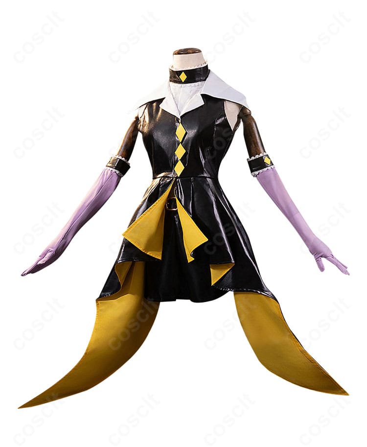 しゅごキャラ! ほしな歌唄 ブラックダイヤモンド衣装の側面。タイトなシルエットとラインの見え方を示す角度