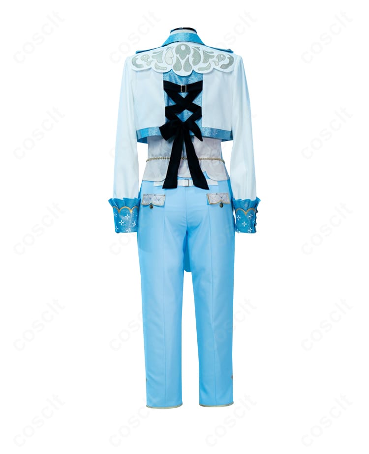 天祥院英智『TRIP』衣装の胸元アクセサリー近接。金具・チェーンの配置と質感が分かるアップ