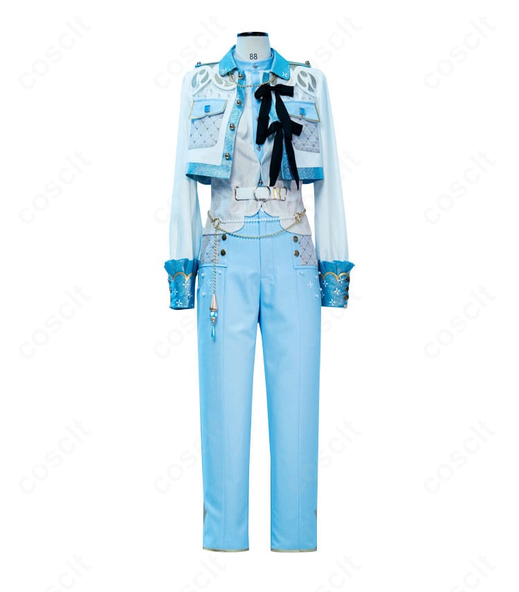 あんスタ fine『TRIP』コスプレ衣装の横からのディテール。コートのラインとベストのシルエットが分かる角度