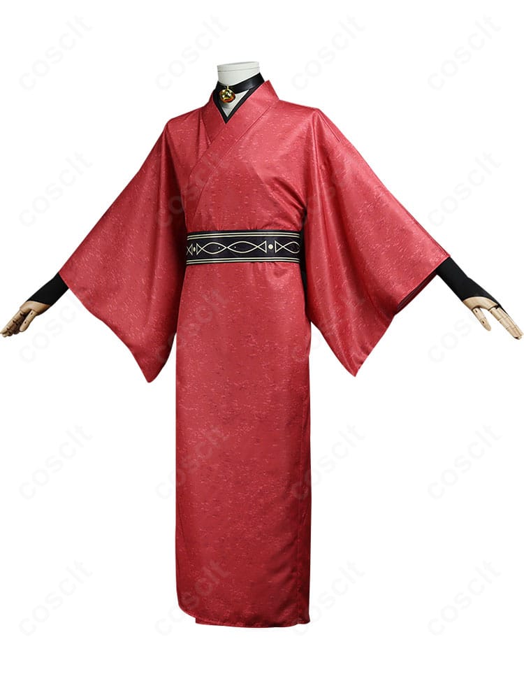 ハイキュー!! 孤爪研磨 和風アレンジ衣装の側面全身。体のラインを整えるスリムなシルエット。