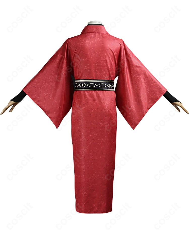 ハイキュー!! 孤爪研磨 和風アレンジ衣装の背面全体。背中の落ち感と裾のバランスまで丁寧に再現。