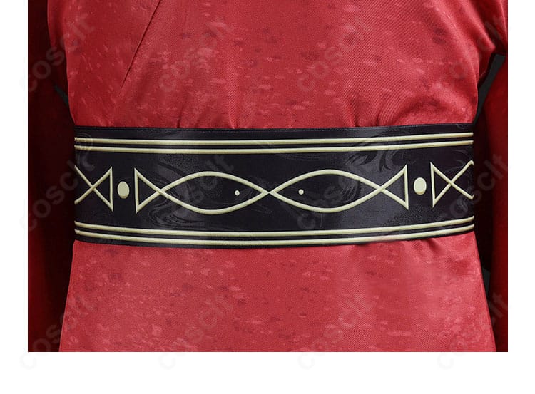 ハイキュー!! 孤爪研磨 和風アレンジ衣装 ベルト装飾ディテール。腰周りの造形で再現度を強化。