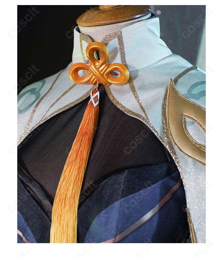 閑雲 コスプレ衣装 襟元とフロント装飾のディテールアップ