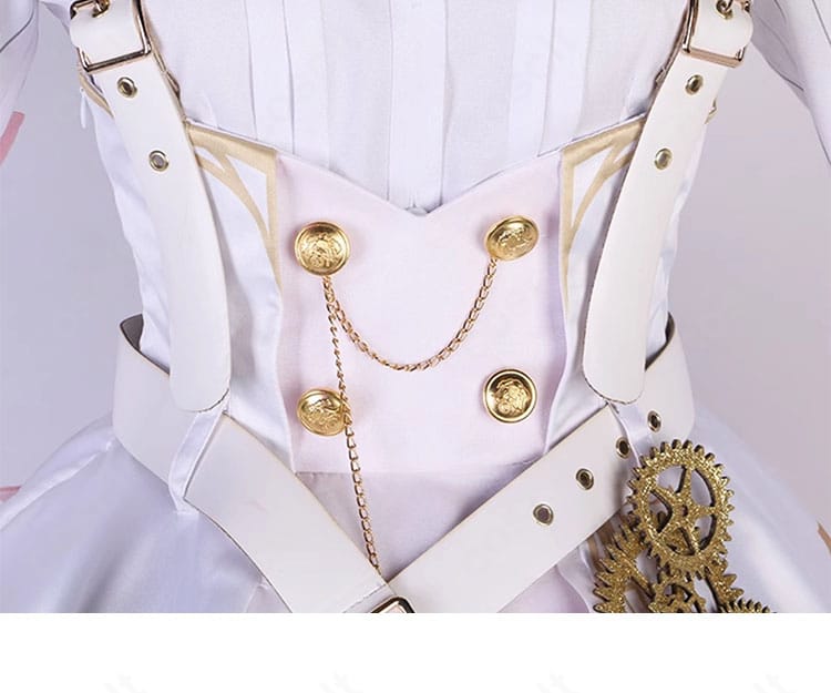 暁山瑞希 コスプレ衣装の腰部装飾パーツ。蝶とギア風モチーフが調和した高密度デザイン。