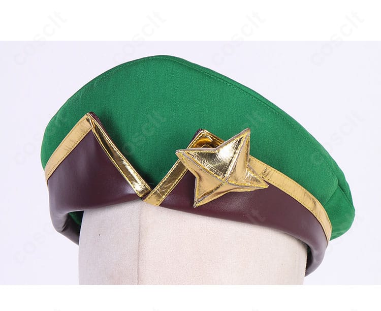 阿良河キウィ レオパルト衣装の帽子アップ。立体的な装飾と縁取りの質感を詳細に表現。