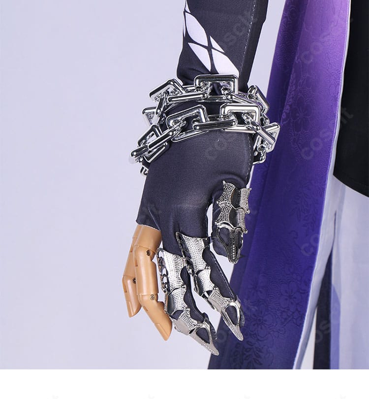 崩壊：スターレイル アケロン（黄泉）コスプレ衣装の手袋・腕部装飾。手元のアクセントとステッチワークを強調したカット。