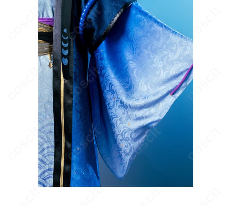 月隠れの宴コスプレ衣装 袖先の刺繍・装飾ディテール。和風意匠の模様を鮮明に表現。